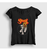 Presmono Kadın Siyah Tarot Ghost T-Shirt 52522tt