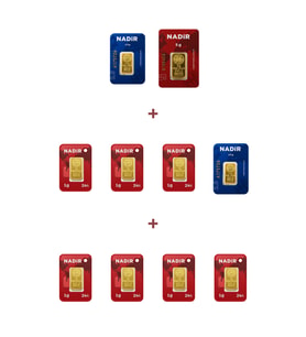 Nadir Gold 24 Ayar 17 Gram Altın (1 Ad 5 Gram Altın + 2 Ad 2,5 Gram Altın + 7 Ad 1 Gram Altın )