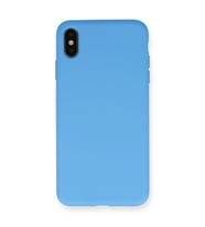 iPhone Xs Max Kılıf Nano İçi Kadife Silikon - Mavi