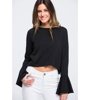 Z6211 DEWBERRY BAYAN BLUZ-SİYAH