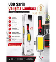 Kalemhane SB Şarjlı COB LED Askı Kancalı Büyük Boy Çalışma Lambası