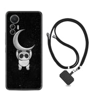 Xiaomi 12 Lite Kılıf Resimli Boyun Askılı İpli Desenli Silikon Series Panda Moon 1811