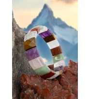 Çakra Doğal Taş Parlak Oval Faset Kesim 11x15mm Bileklik