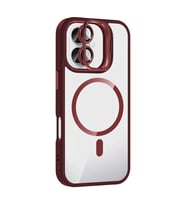 Joko Apple iPhone 16 Plus Remim Lensli Magsafe Standlı Kapak - Bordo