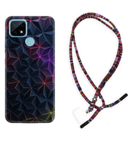 Realme C11 C21 C21Y C25Y C11 2021 Kılıf Boyun Asklı Rasta Silikon Renkli Prizmalar 1783