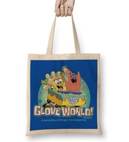 Süngerbob Glove World Bez Çanta Uzun Saplı