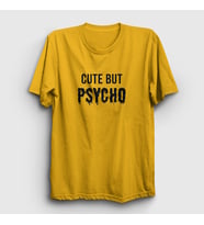 Presmono Unisex Sarı Cute But Psycho T-Shirt 397340tt (Sarı)