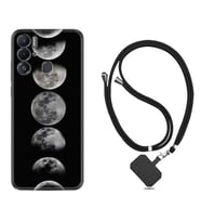 Tecno Pova Neo Kılıf Resimli Boyun Askılı İpli Desenli Silikon Great Moons 1354