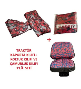 Case JX 60 E Tarla Tipi Traktör Kılıfı Branda (Açık Kırmızı)