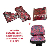 Case JX 60 E Tarla Tipi Traktör Kılıfı Branda (Açık Kırmızı)