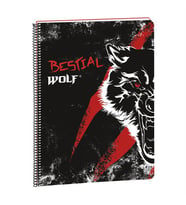 Busquets Bestial Wolf Çizgili A4 Spiralli Defter 80 Yaprak 2005305370