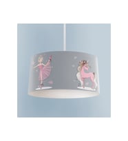 MEKTA HOME BEBEK VE ÇOCUK ODASI Pembe Unicorn ve Kız Desenli Avize
