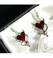 DÜKKAN DESİGN RED DEVİL HEART KÜPE