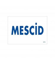Mey İthalat® Mescid Uyarı Levhası 17,5X25 Kod:1771