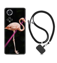Huawei Nova Y70 Y90 Nova 9 SE  Kılıf Boyun Askılı Silikon Line Filamingo 1776