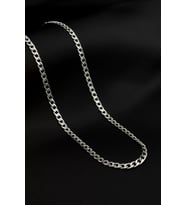 925 Ayar Gümüş Unisex Gurmet Zincir Kolye 4 Mm Genişlik