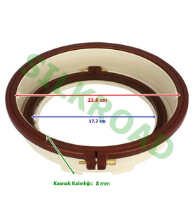 Nurge Plastik Punch Kasnağı (TAKIM) - Panç Nakış Kasnağı - 177x228mm - 56mm (2 ADET KASNAK DAHİLDİR) NO:180-2