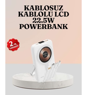 Kablosuz ve Kablolu Şarj Destekli Taşınabilir Powerbank