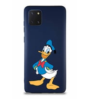Samsung Galaxy Note 10 Lite Soft Premier Kapak Donald Duck-C Tasarımlı Silikon Kılıf - Lacivert (Şeffaf)
