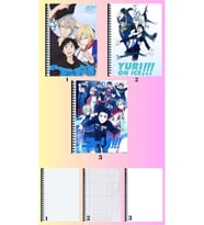 yuri on ice 3 adet defter A4 büyük boy 72 sayfa çizgili_kareli_çizgisiz defter seti