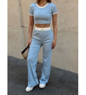 Crop Pantolon Biyeli Takım Mi