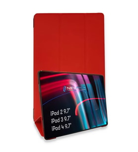 İpad 4 9.7 Kılıf Tablet Smart Kılıf - Kırmızı