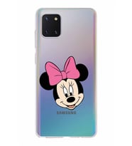 Samsung Galaxy A81  Kapak Minnie Mouse Tasarımlı Şeffaf Silikon Kılıf