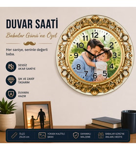 Dekorlu Saat resim baskılı-baskısız