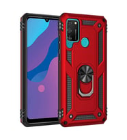 Newface Huawei Y6P Kılıf Sofya Yüzüklü Silikon Kapak - Kırmızı