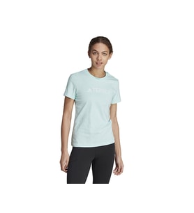 adidas W Logo Tee Kadın Antrenman Tişörtü HY1713 Mavi
