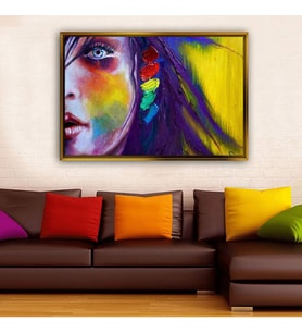 Altın Çerçeveli dekoratif tablo l2060 (Gold)