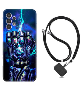 Samsung Galaxy M14 Kılıf Silikon Boyun Askılı İpli Desenli Silikon Thunder Play 1760