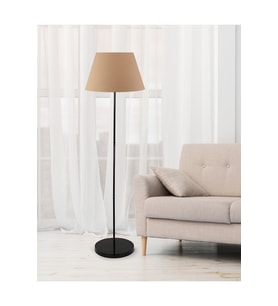 Pu Metal Ayaklı Lambader Kahve Aag-2048