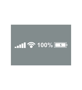 Oto Cam Sticker Bildirim Çubuğu Pil Wifi Şarj Beyaz 35*4 Cm