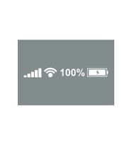 Oto Cam Sticker Bildirim Çubuğu Pil Wifi Şarj Beyaz 35*4 Cm