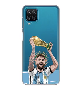 Samsung Galaxy A22 Uyumlu Lionel Messi Arjantin Tasarımlı Şeffaf Telefon Kılıfı