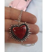 KIRMIZI MİNELİ THORN HEART KOLYE