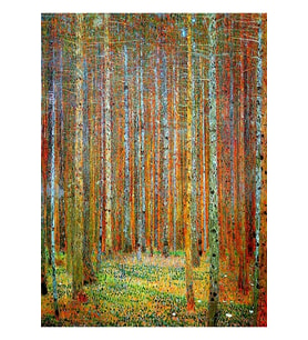 Tannewald: Gustav Klimt Manzara Resim Baskı Tablo Ahşap Poster Dekoratif
