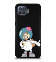 Oppo Reno 4 Lite Soft Premier Kapak Sandy Tasarımlı Silikon Kılıf - Siyah (Şeffaf)