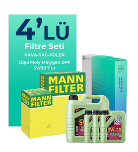 MANN Mazda BT-50 2.5 Dizel Filtre Bakım Seti Liqui Moly Motor Yağlı (2007-2015) 4 Lü