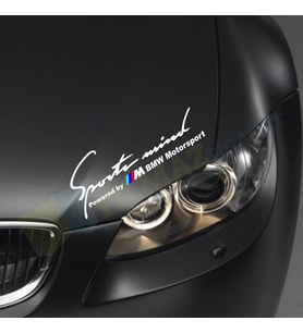 Bmw M Motorsport Sport Mind Kaput Far Oto Sticker Yapıştırma Etiket Çıkartma
