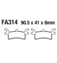 Atv Ön Fren Disk Balatası Fa314 Msr Polaris Magnum 325-500 Sportsman 400-450-500-600-700-800