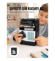 Mey İthalat® Işıklı Sesli Şifreli ATM Görünümlü Kasa Kumbara