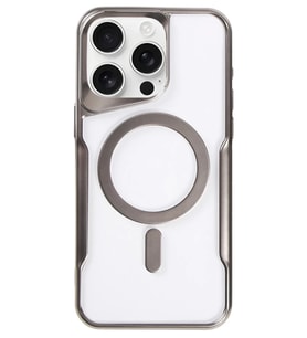 iPhone 16 Pro Kılıf Boyi Magsafe Silikon Kapak - Titan Gri