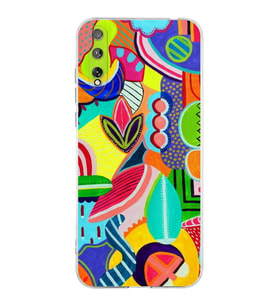PrintiFy Huawei P Smart S ile Uyumlu Retro Color 6  Kamera Korumalı Şeffaf  Kılıf