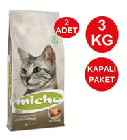 Micho Yetişkin Kedi Maması 3 kg x 2 Adet
