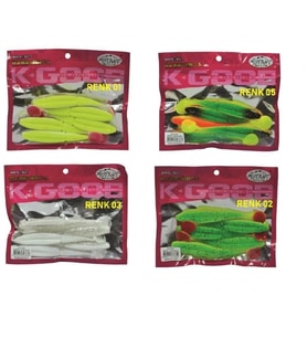 TATLI SU TUZLUSU SİLİKON YEM NİKKON SOFT BALIK 11.5CM 5Lİ RENK:02