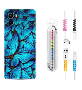 Vivo Y15S Y32 Y33S Y51 Y53S Kılıf Kablo Koruma Spiral Silikon Owl 1351