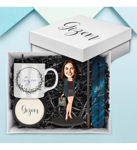 Motto Gift Kadınlara Özel Tasarım Karikatür Biblolu Hediye Kutusu 113016
