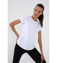 Tommy Life Beyaz Basic Kısa Kol Standart Kalıp O Yaka Kadın T-Shirt - 97144